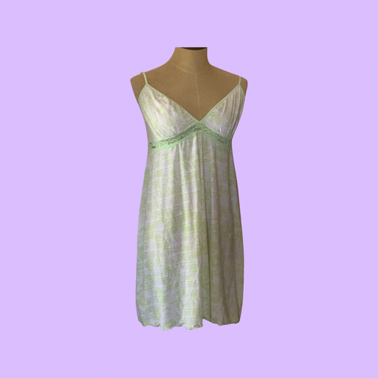 Light green floral slip dress lingerie size large