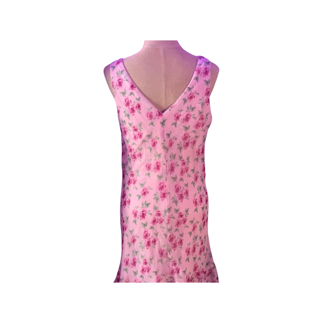 Early 2000s floral pink dress size 7/8