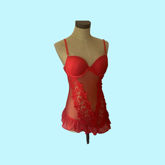 Red lingerie top size large