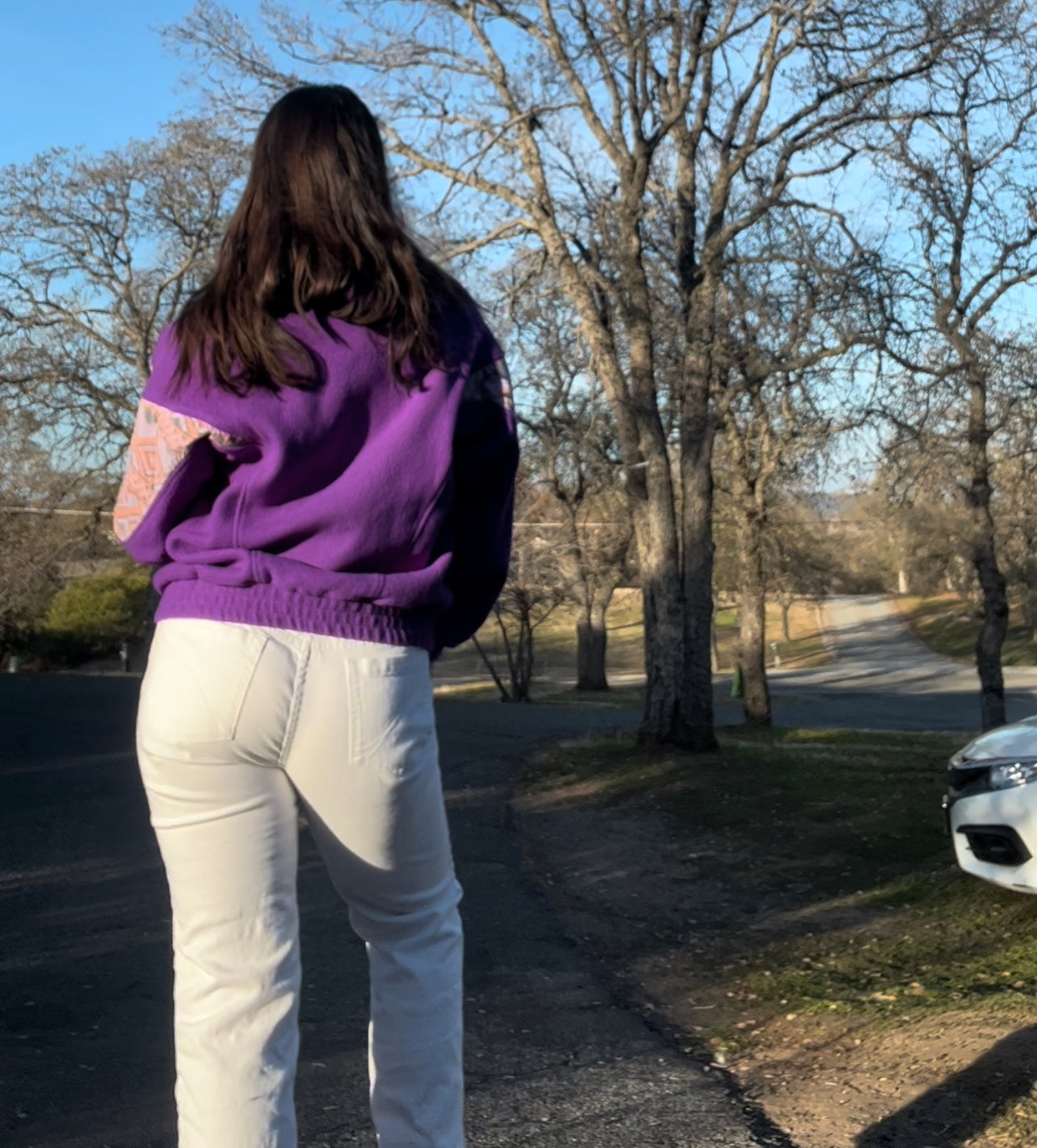 80s style purple half zip jacket size medium