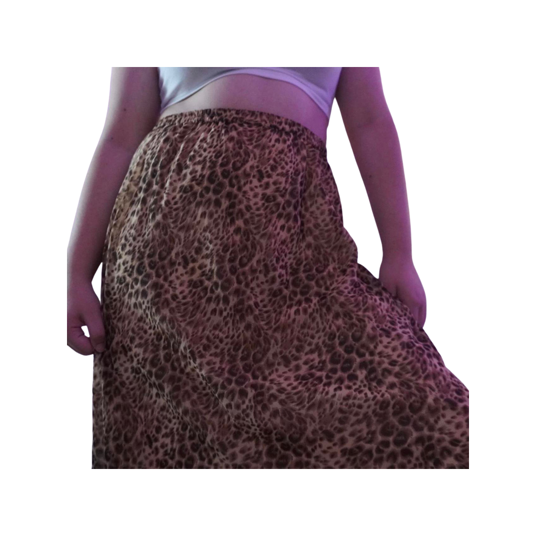 EvaBlue cheetah print maxi skirt size 16