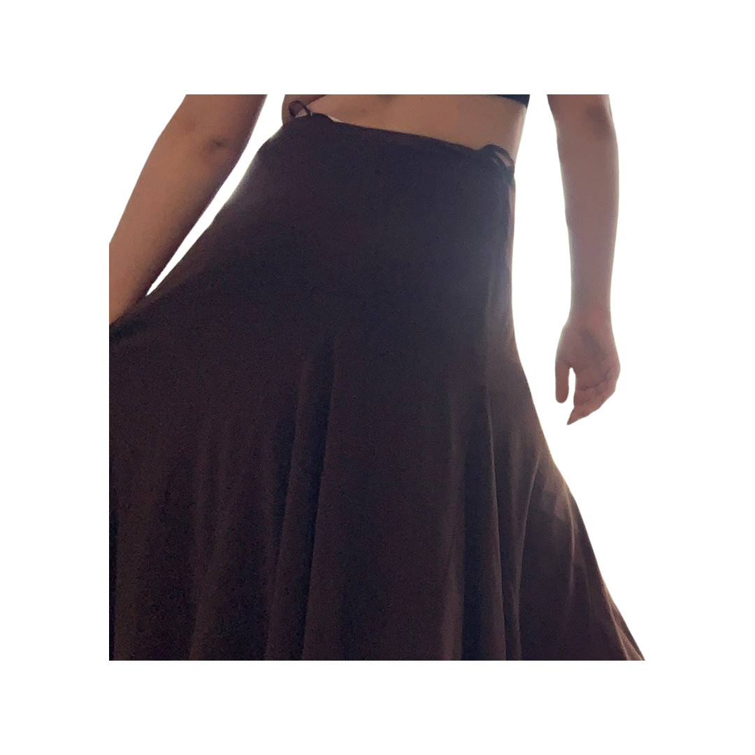 Victor costa brown maxi skirt size small