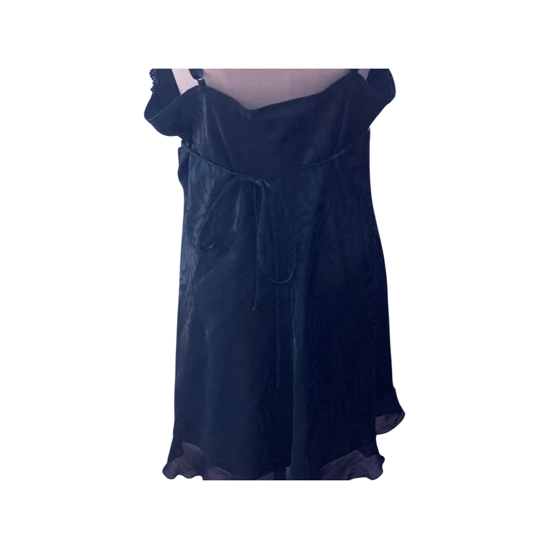 Linea Donatella black slip dress size large