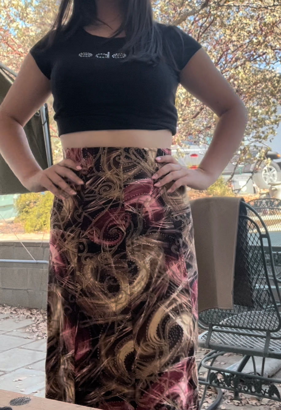 Early 2000s multicolor maxi skirt