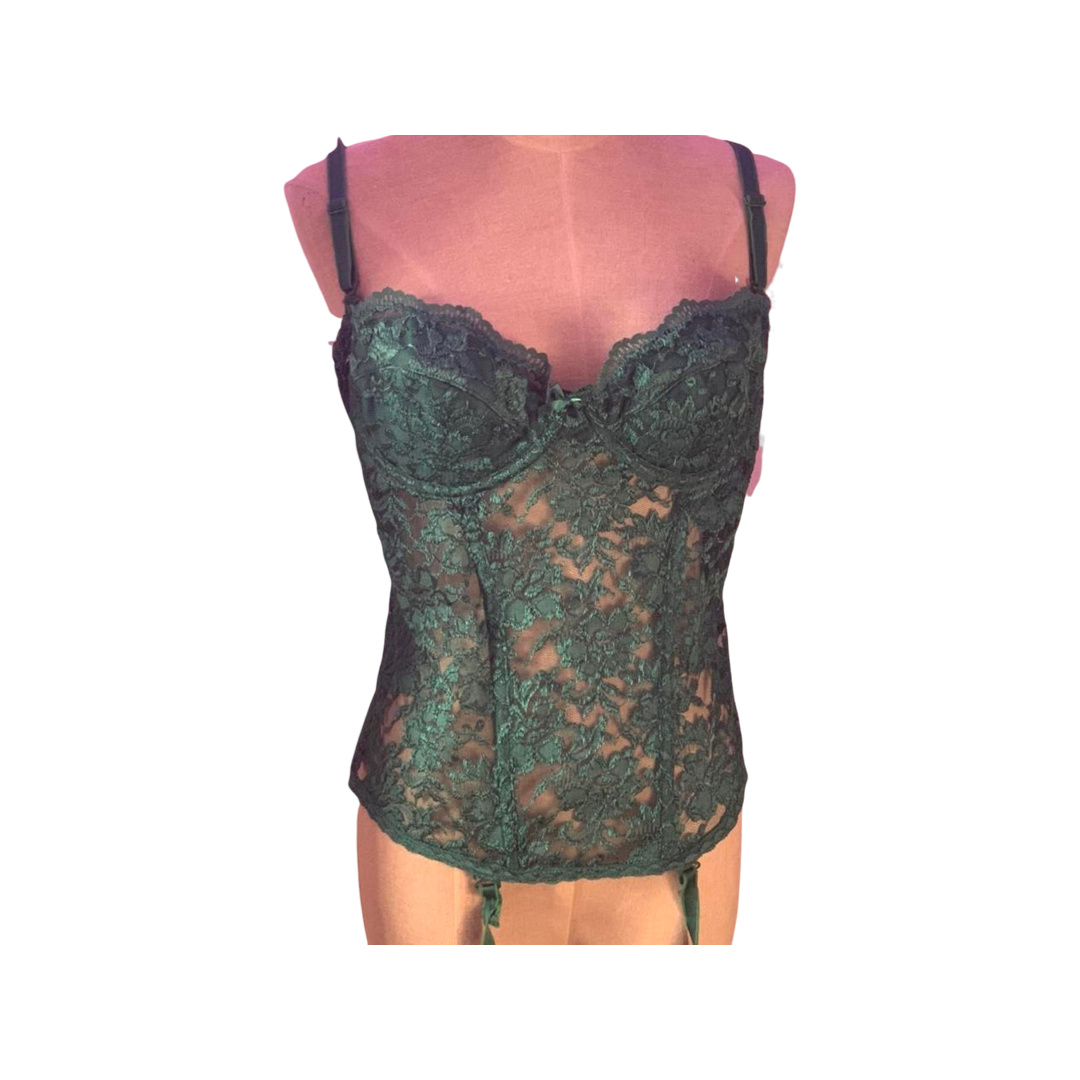 Empire intimates green lace corset size 38